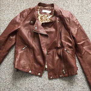 Brown bomber coat